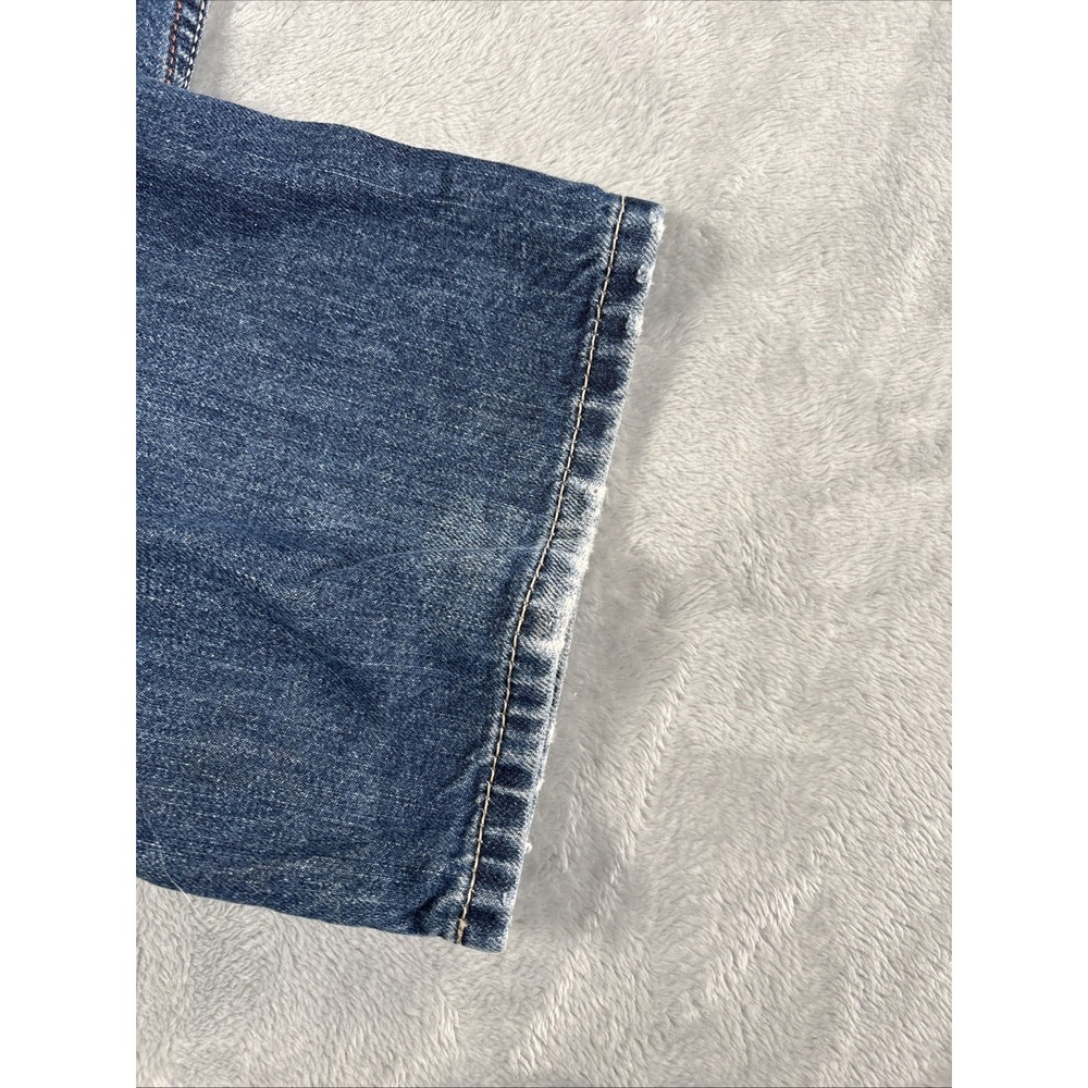 Diesel Viker Jeans Mens 34x32 Blue Straight Distressed Button Fly Wash 0806L - Picture 12 of 15